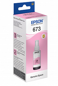 Чернила оригинальные C13T67364A (673 LM) для Epson, светло-пурпурный, 5400 к., 70 мл.