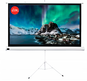 Экран Cinema S'OK SCPST-124x221 16:9 напольный, на треноге, 124.5x221см, белый