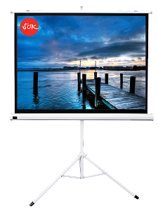 Экран для проектора S'OK SCPST-240x180 118'' 4:3 напольный, на треноге, матовый, белый